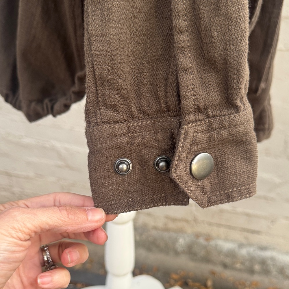 Free People Utility Jacket Faded Olive Brown Size S - Picture 8 of 14
